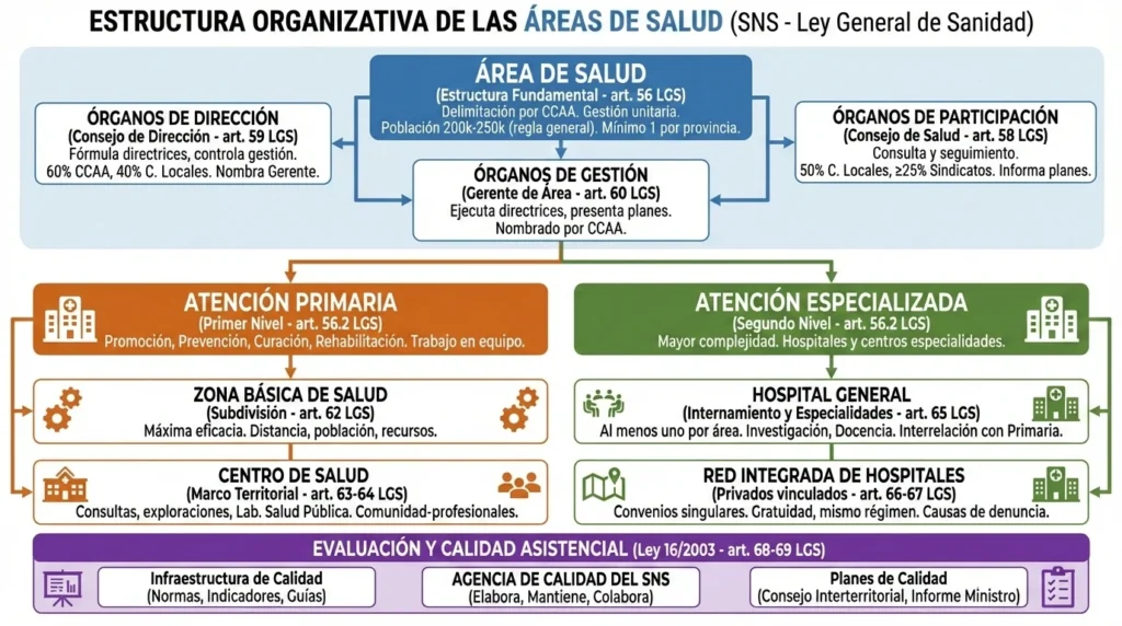 Esquema resumen areas de salud de Andalucia SAS