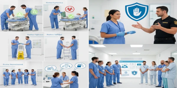 Prevención de riesgos laborales en los/las Celadores/as. Riesgos en seguridad, higiénicos, ergonómicos, psicosociales y organizativos. Prevención y Atención de Agresiones a los profesionales del SAS.