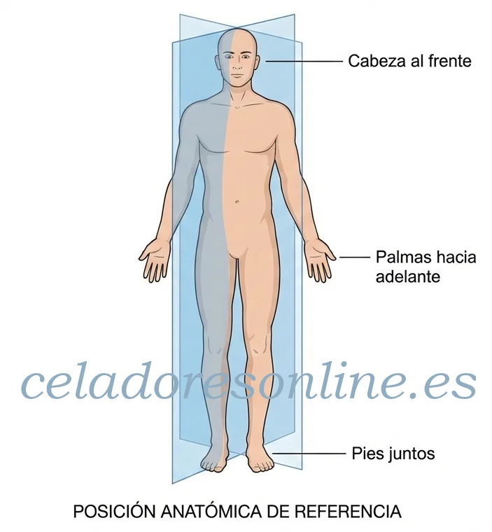 Posición anatómica de referencia. Fundamental para opositores a celador del SAS.